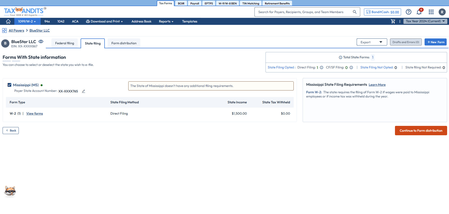 Review State Filing Information