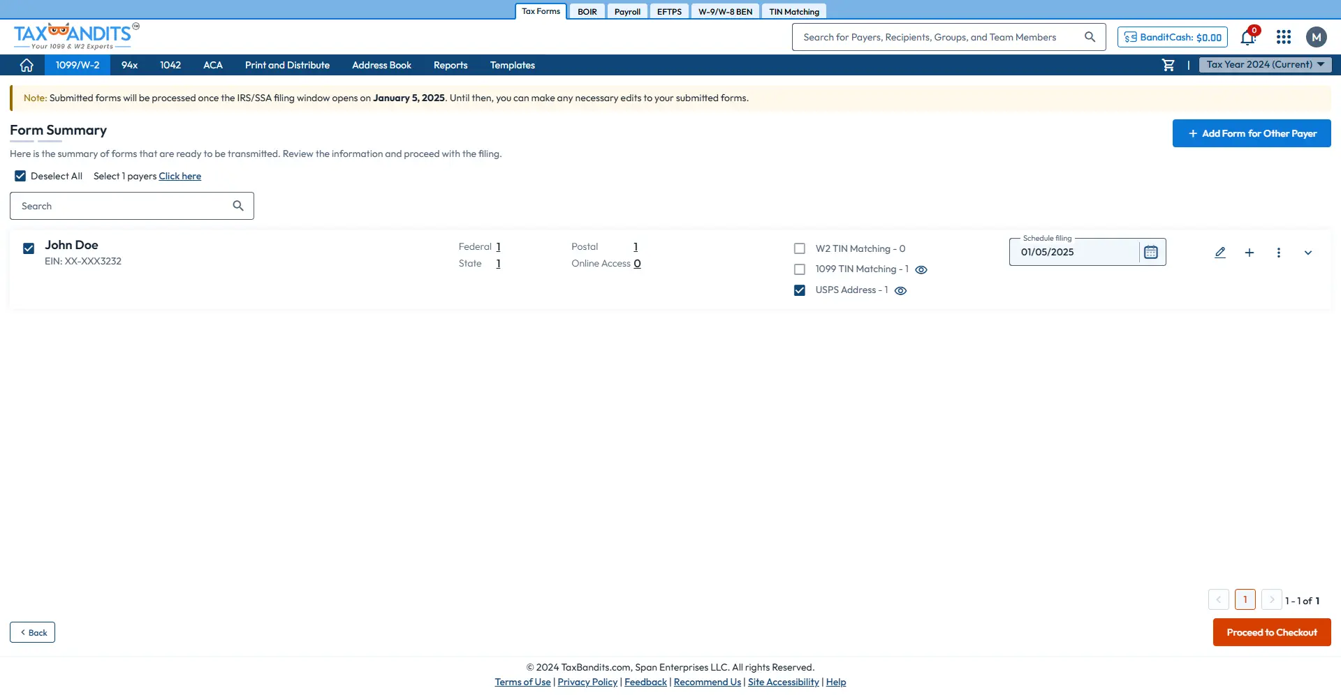 Select Form 1099