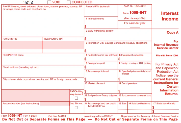 IRS Form 1099-INT