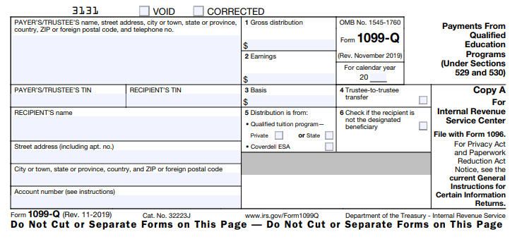 IRS Form 1099-Q for 2023