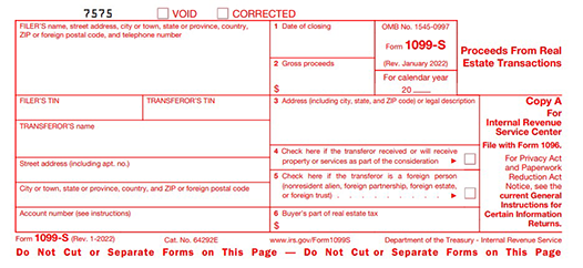 2023 IRS Form 1099-S