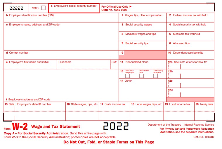 What Is IRS Form W2 Federal W2 Form For 2021 Tax Year