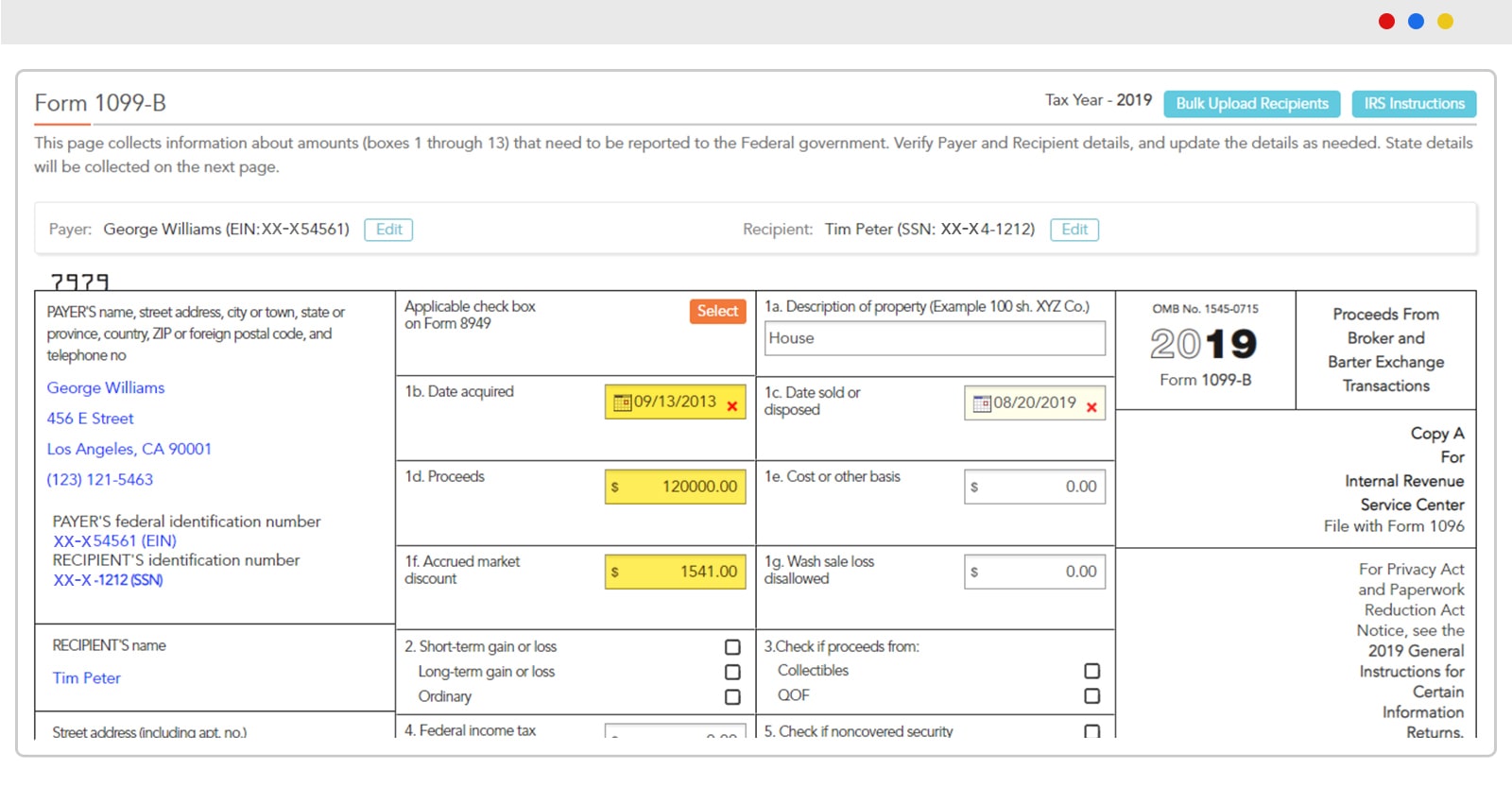 E-File 1099-B | 2019 Form 1099-B Online | How To File 1099-B