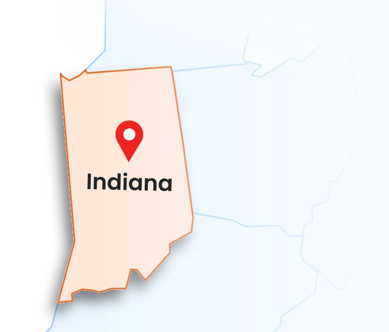 Indiana state map