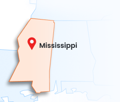 Mississippi state map