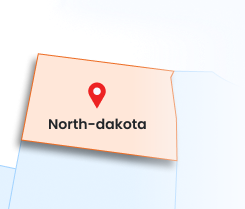 North Dakota state map