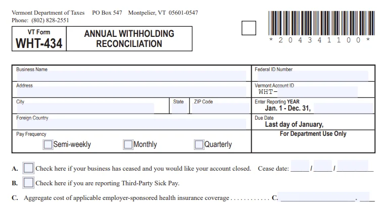 Wisconsin Annual Reconciliation Form A-3