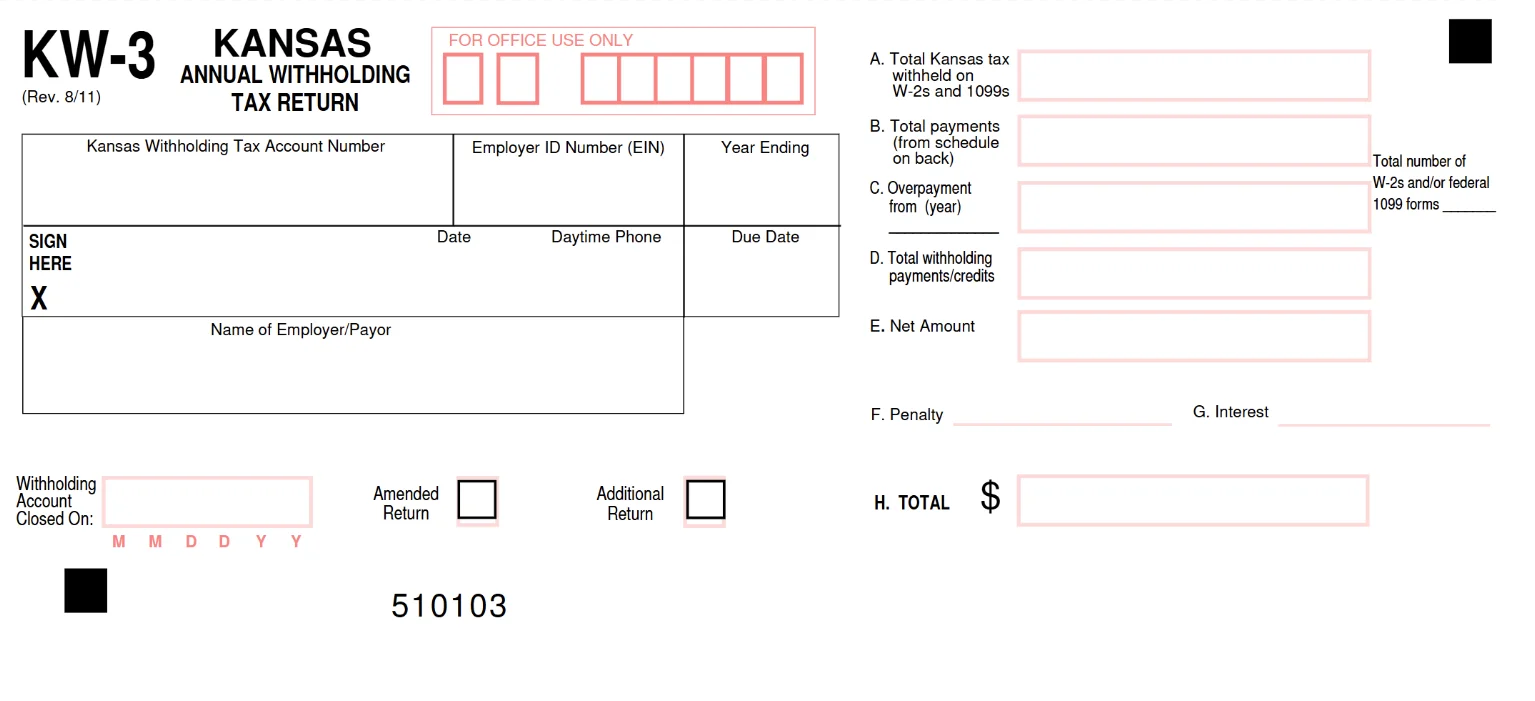 kansas Form KW-3