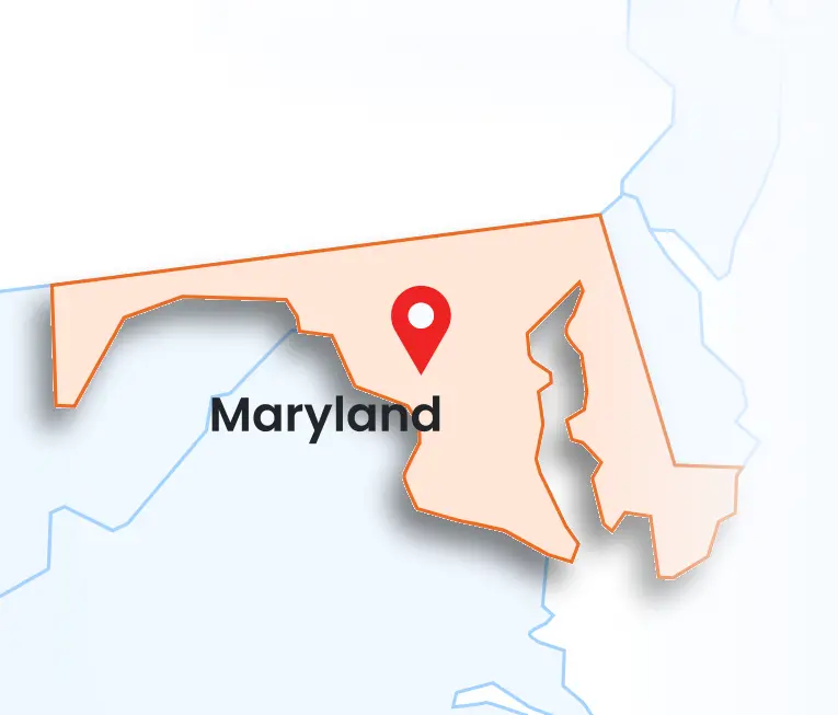 Maryland state map