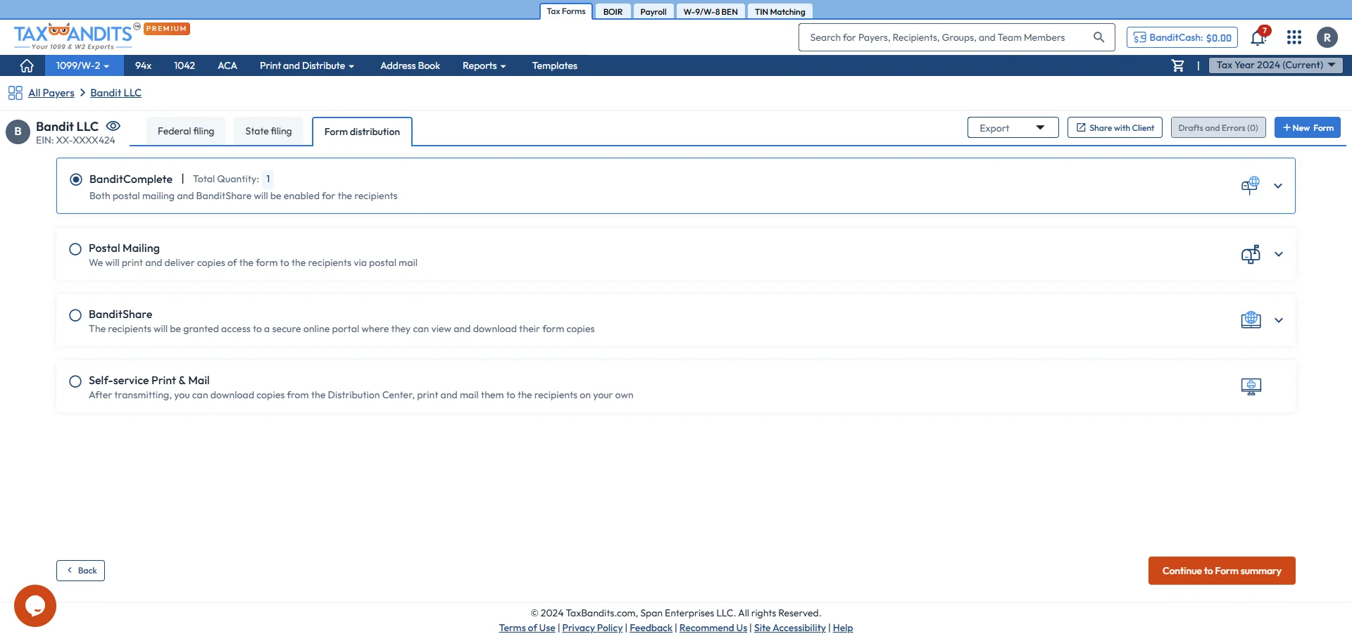 Choose Distribution Options