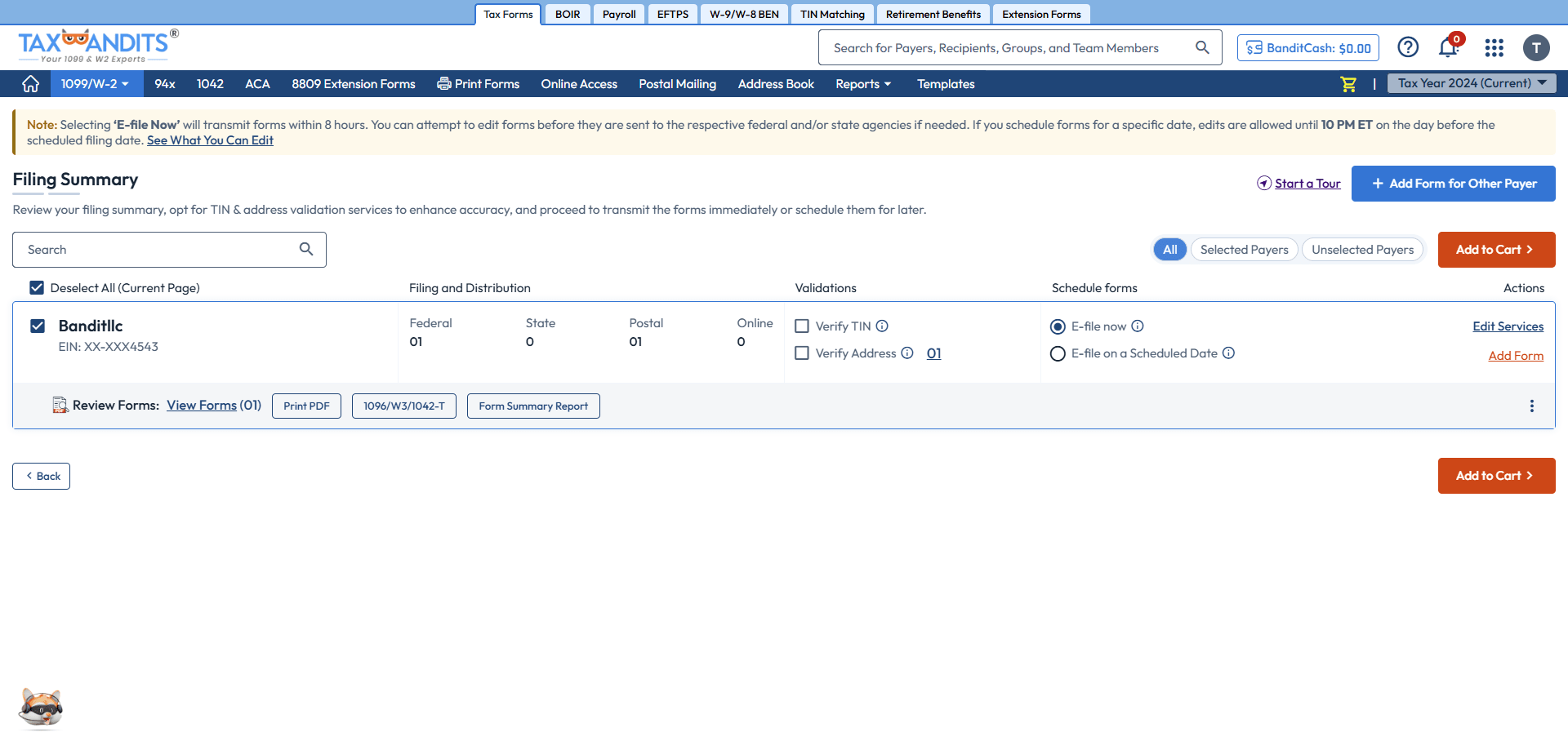 Distribute Form 1099-NEC to Recipients