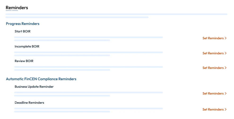 Automated Reminders for BOI Compliance