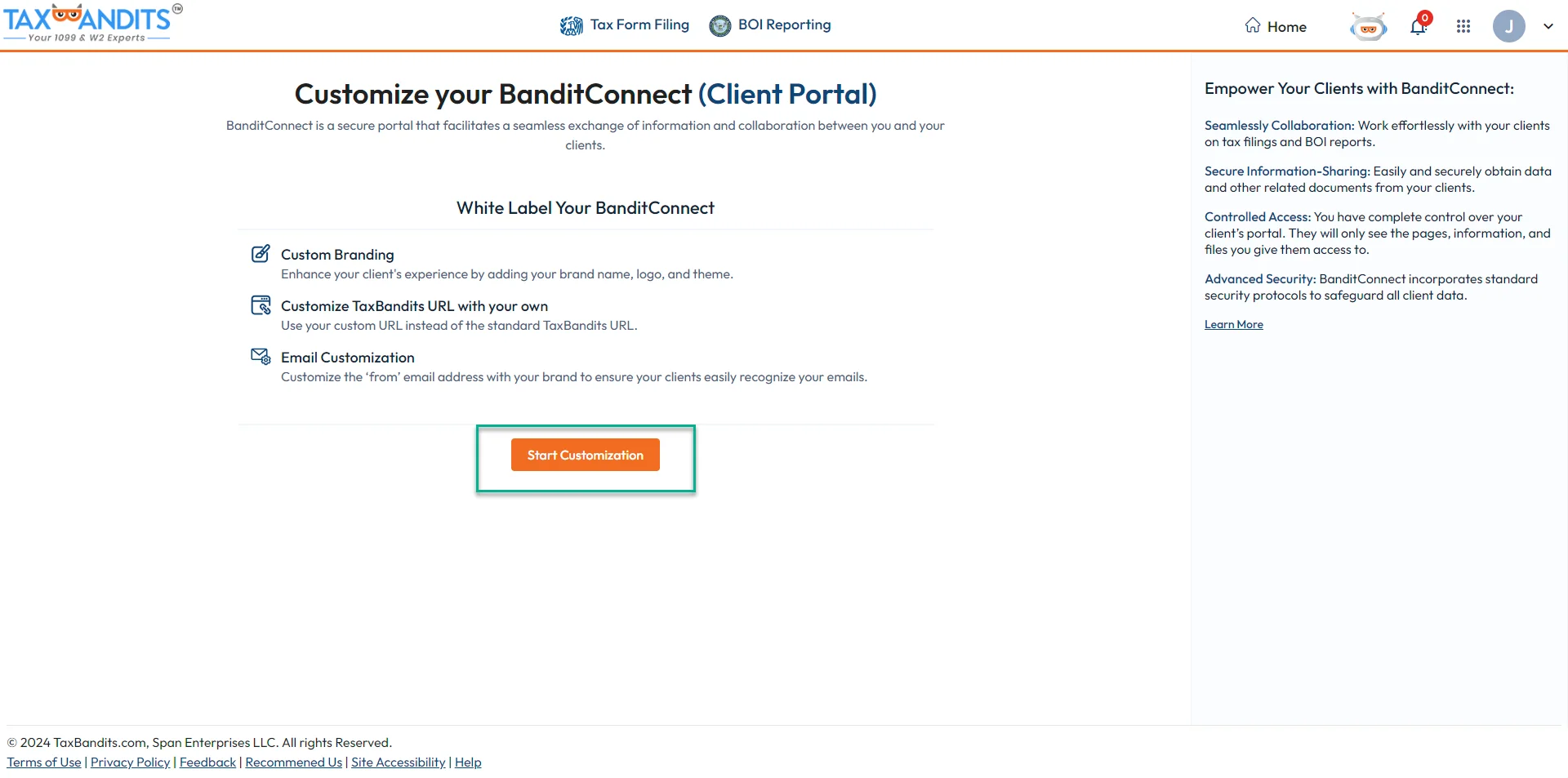BanditConnect (Client Portal)
