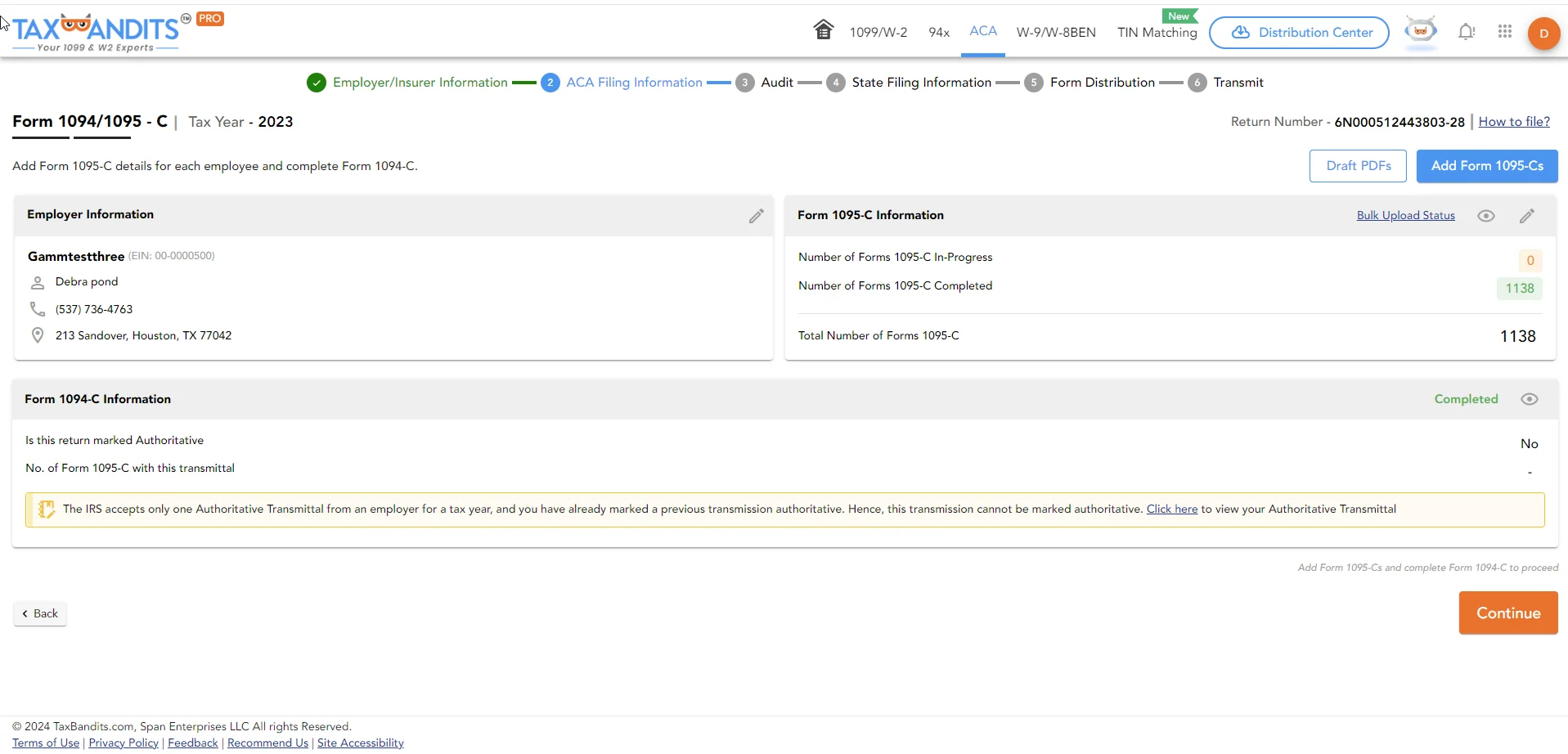 Transmit the Corrected Form to the IRS