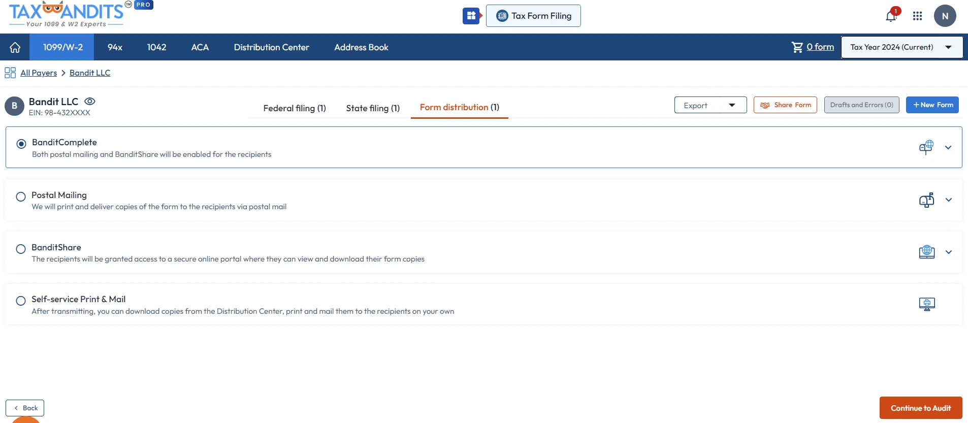 Choose Distribution Options