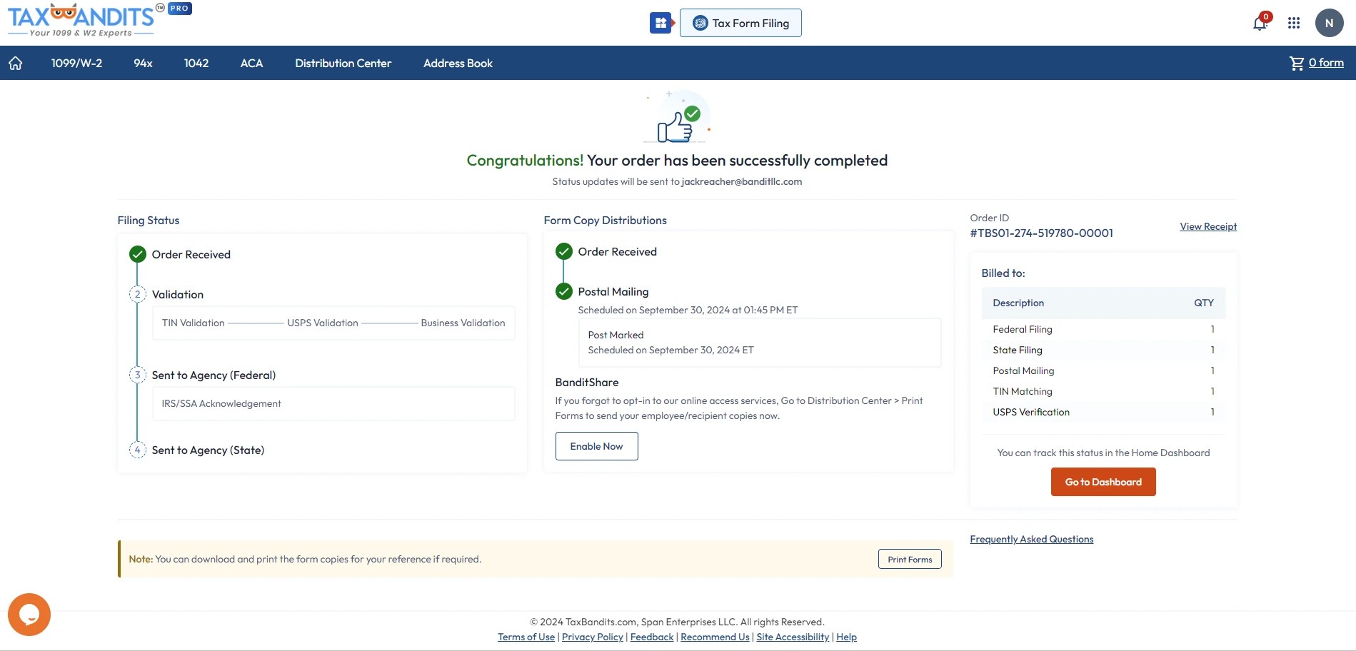 Transmit your Form to the IRS/State