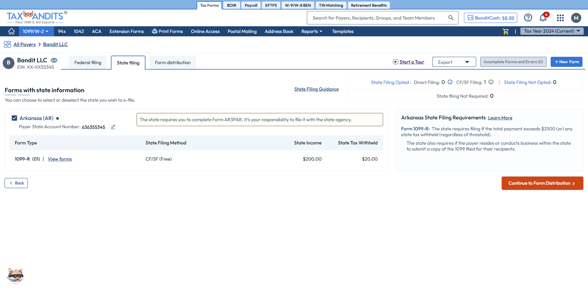 Distribute Form 1099-NEC to Recipients