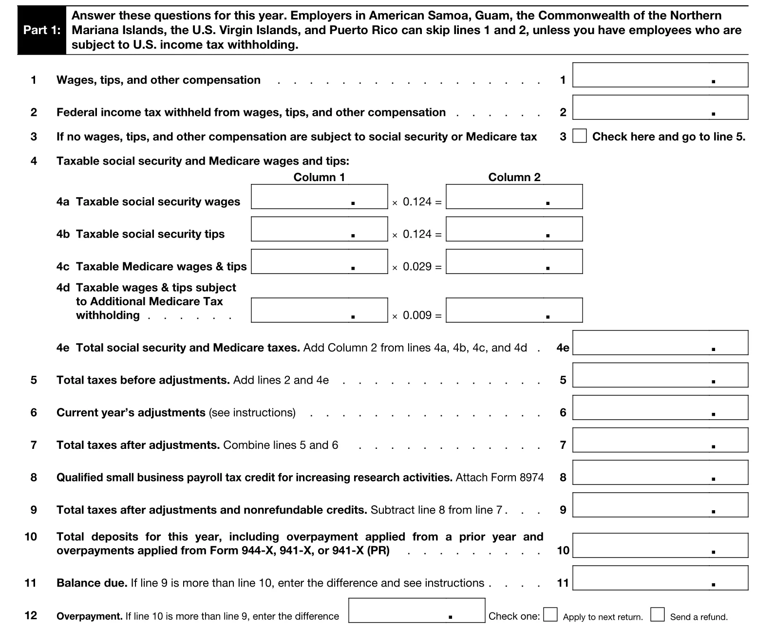 Part 1 of Form 944