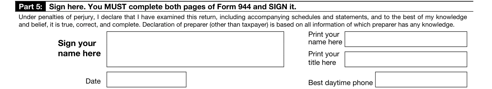 Part 5 of Form 944