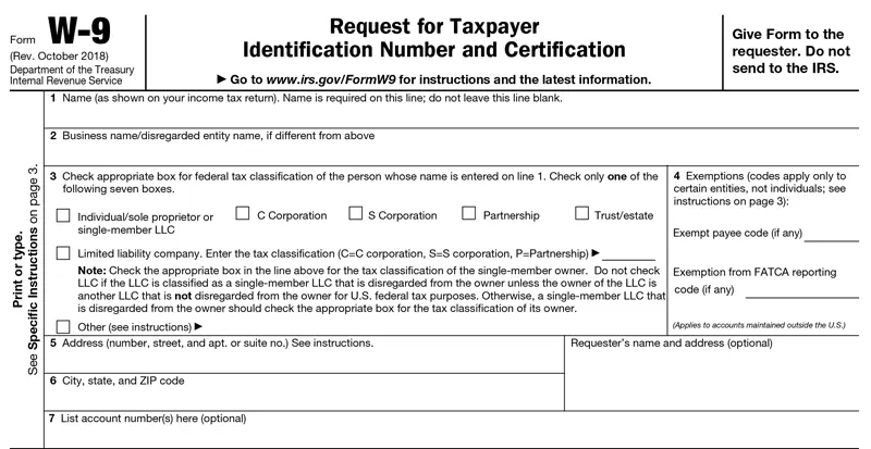 Fillable Form W 9 Online Download 2023 Printable W 9 For Free 3480