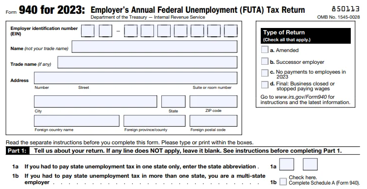 IRS Form 940