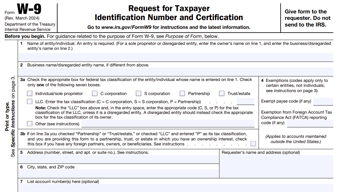 Form W-9