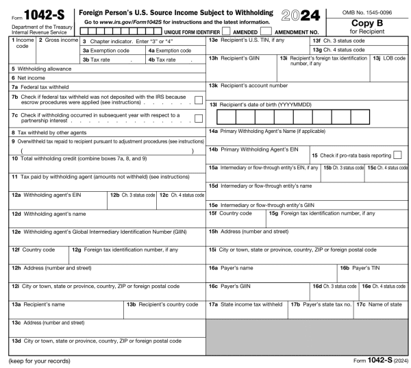 Form 1042-S