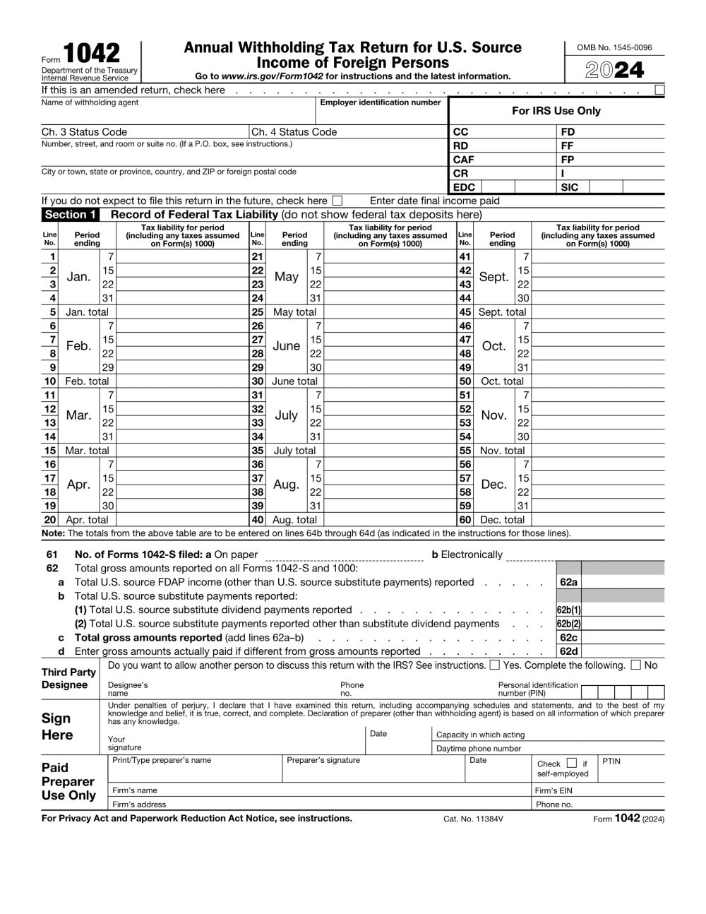 Form 1042