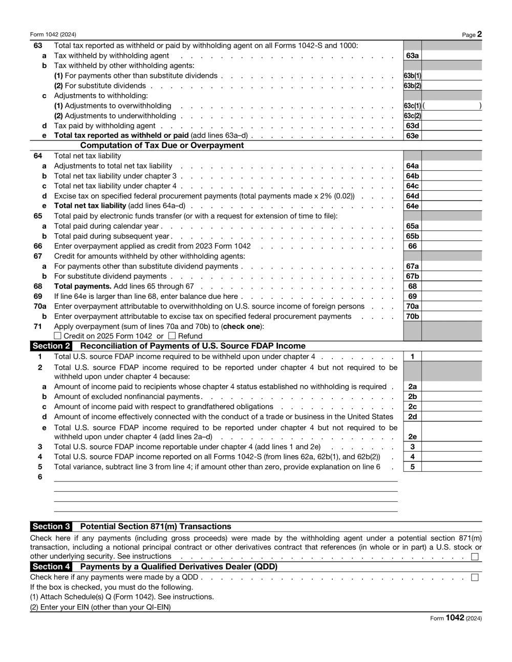 Form 1042