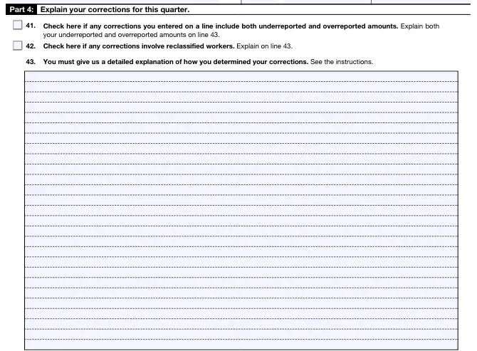 Form 941-X Part 4