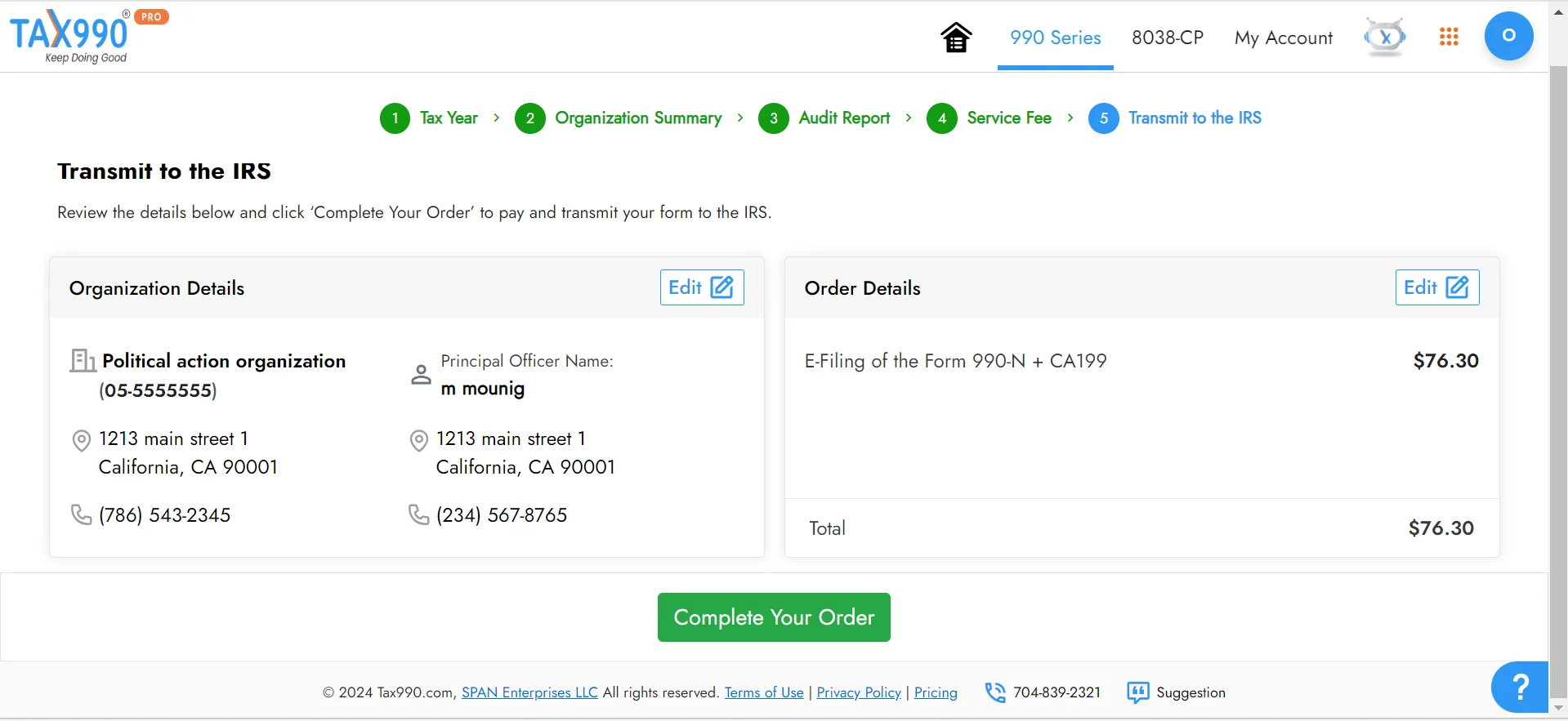  Review and Transmit it to the IRS