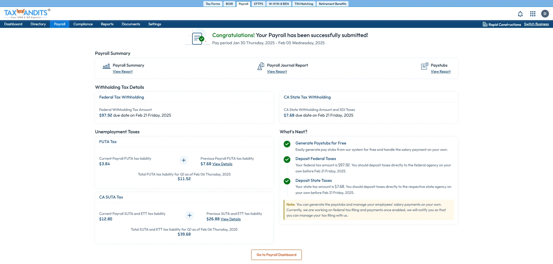 Select State Filing (If Required)