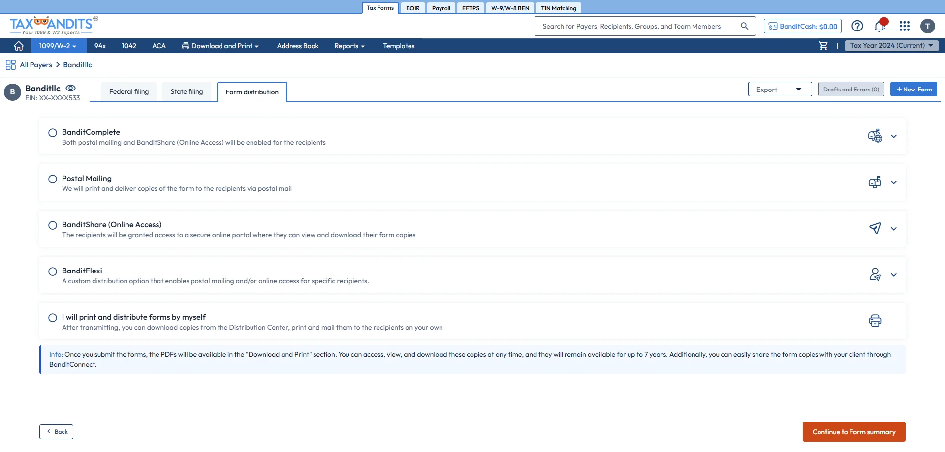 Distribute Form W-2 to Employees