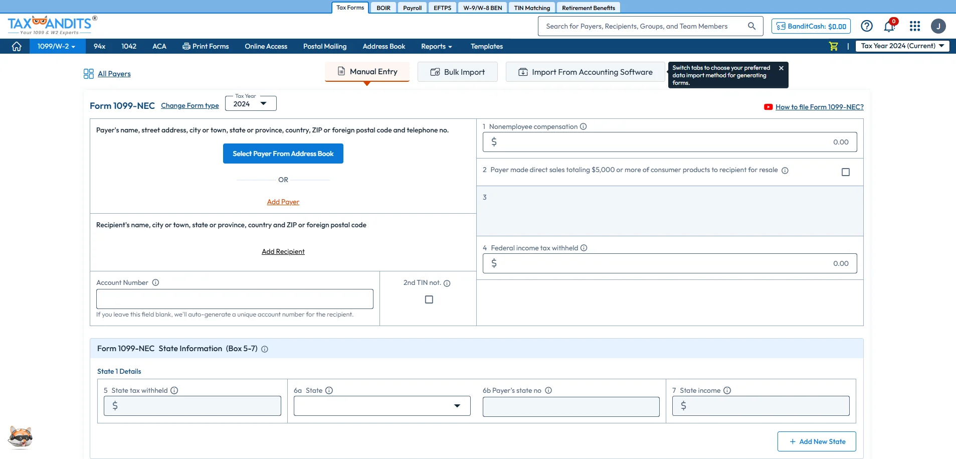 Distribute Form 1099-NEC to Recipients