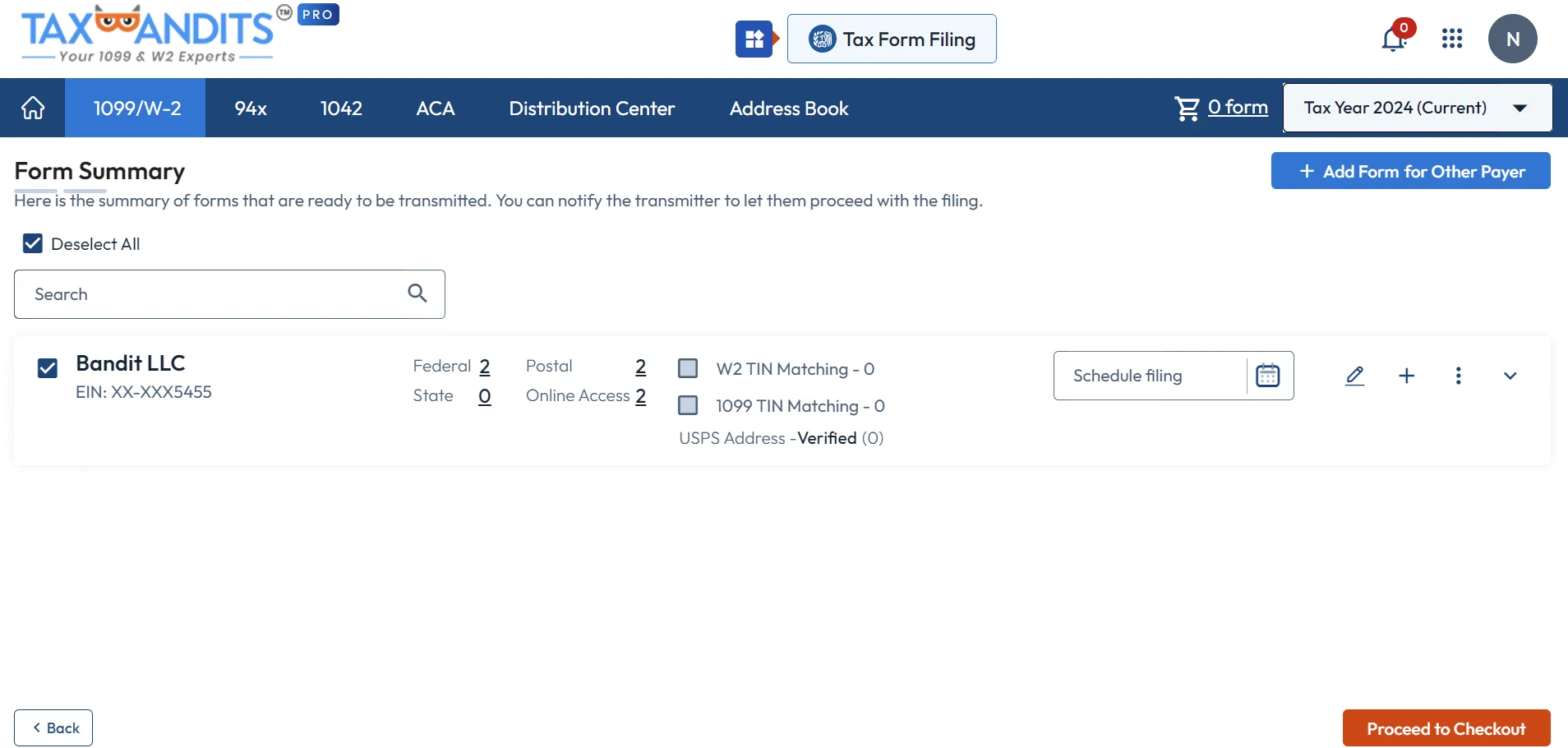 Transmit your Form 1099-S to the IRS