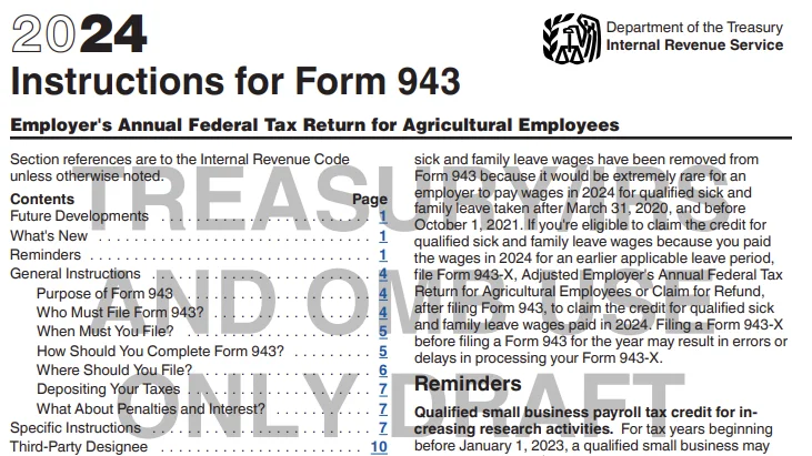 Form 943 Instruction