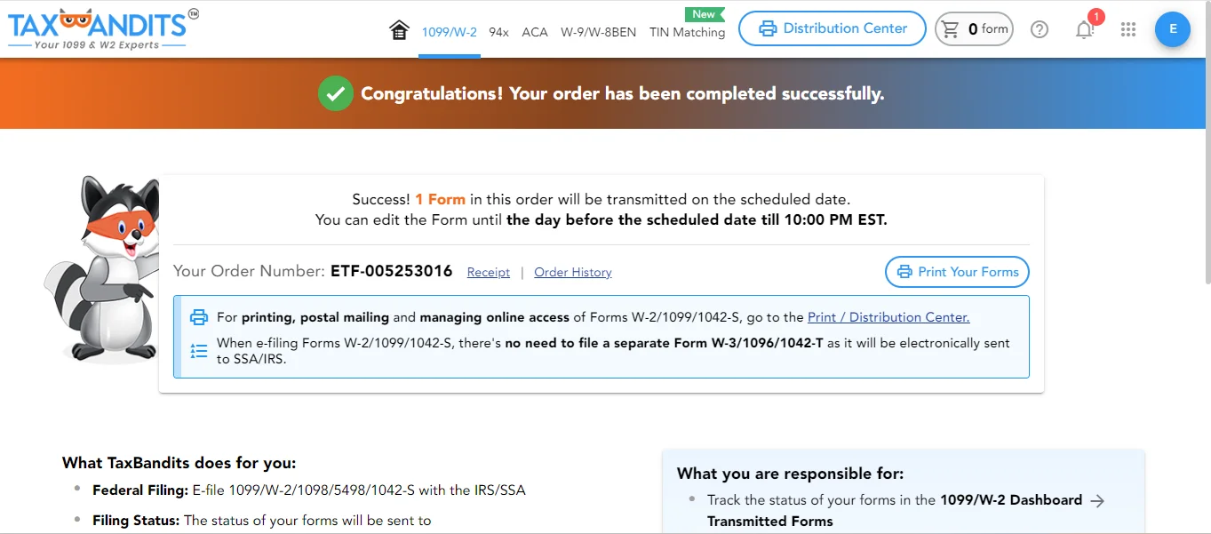 Transmit your Form to the IRS/State