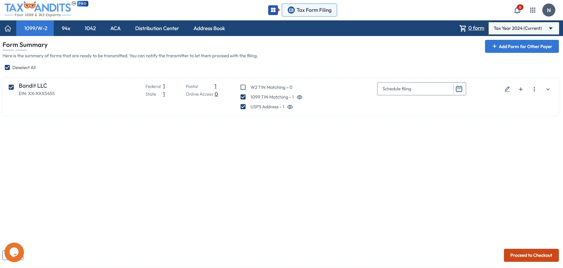 Transmit your Form to the IRS/State