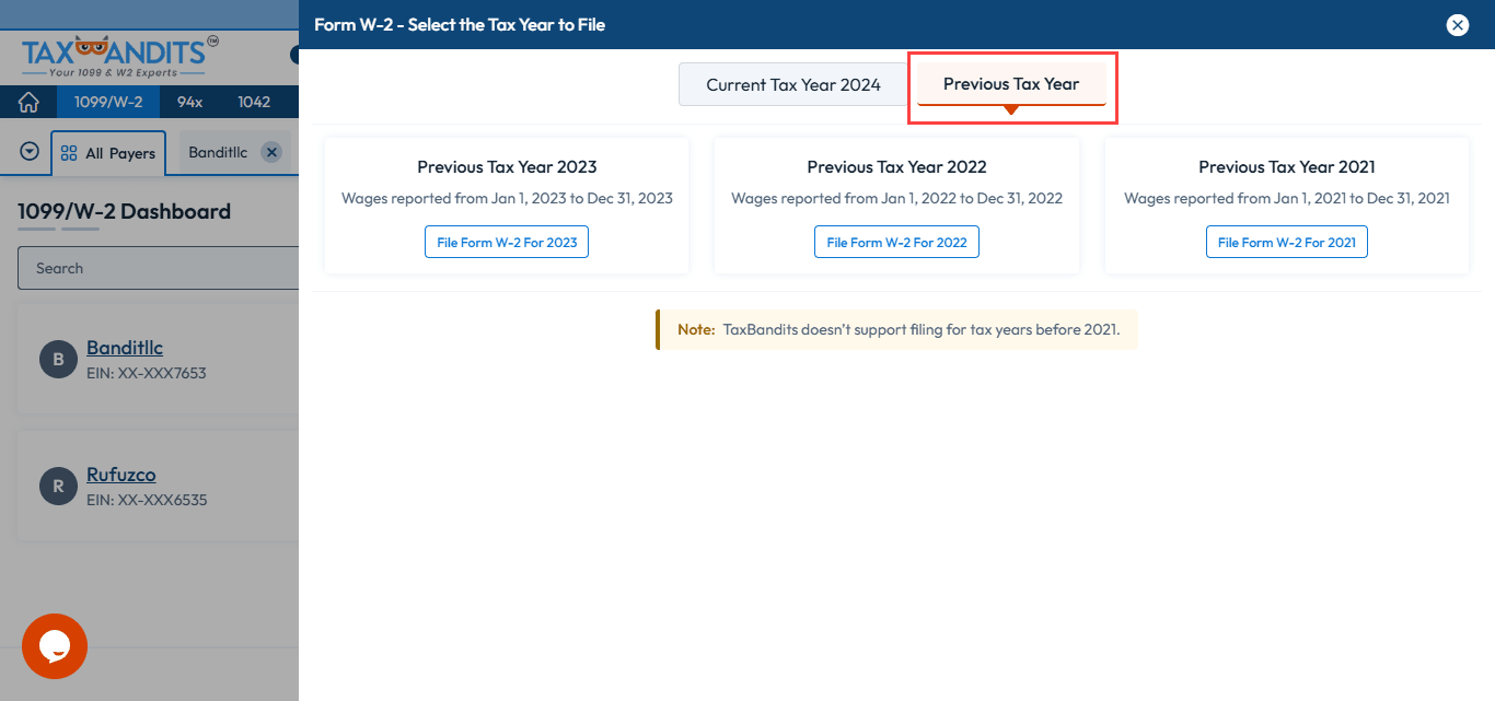 Enter Form W-2 Information