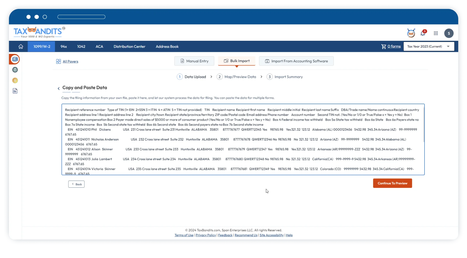 Data Import Methods for Aggregate Filers