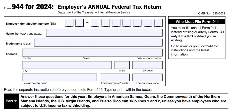 What is Form 944