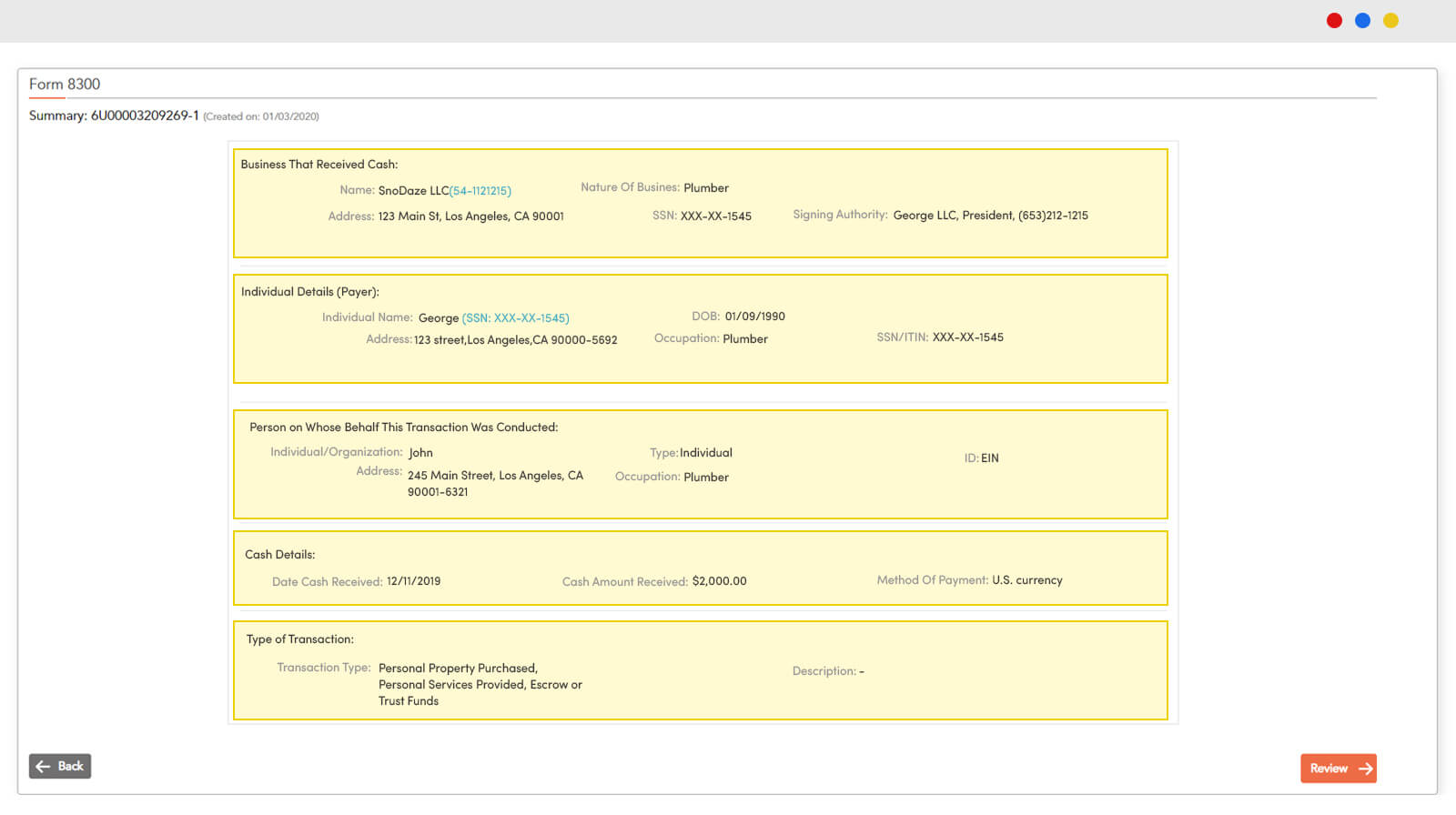 Review your Form 8300