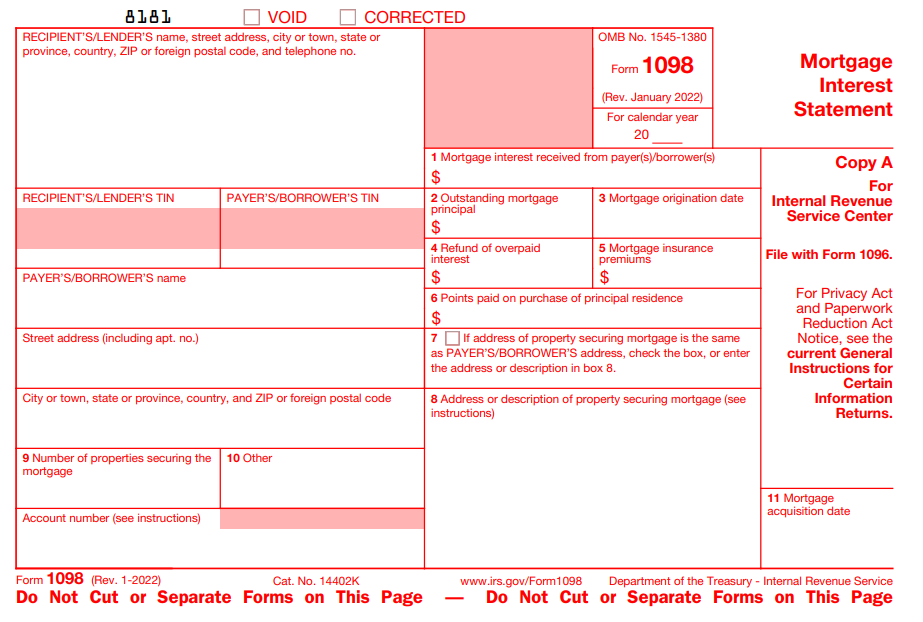 Form 1098 Online