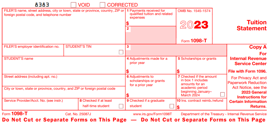 Form 1098-T Online