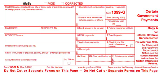 What Is Form 1099-G: Certain Government Payments?