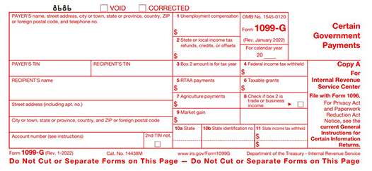 E File Form 1099 G Online Certain Government Payments 6815