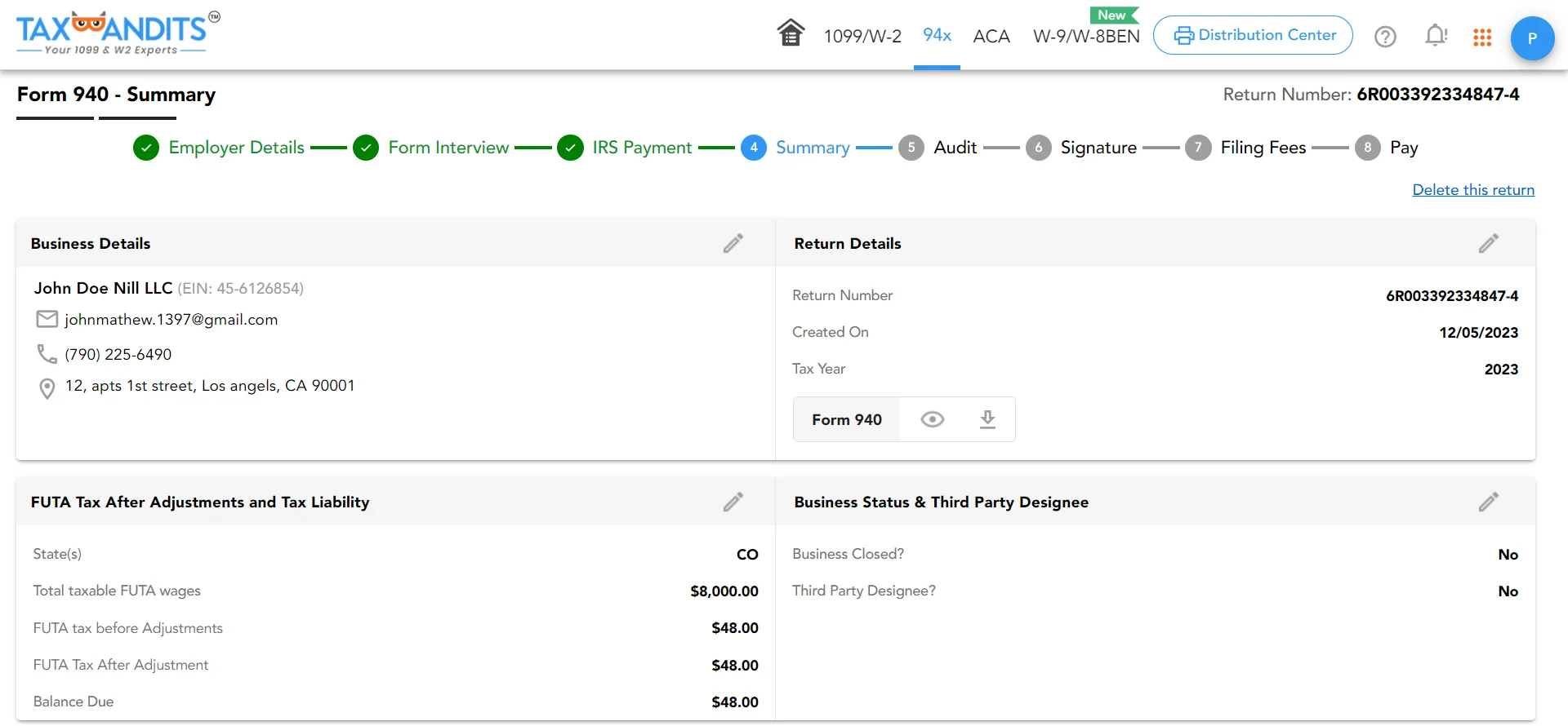 Review Your Form 940